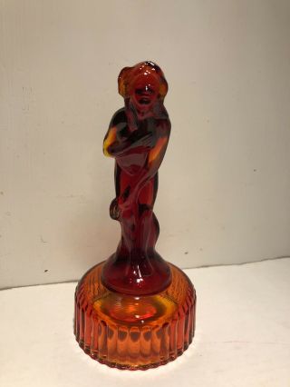 Imperial Glass Ruby Sunset? (amberina) Figurine,  Bashful Charlotte/venus Rising