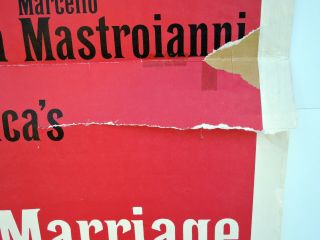 Marriage Italian Style (1964) 27x41 movie poster.  $4 Sophia Loren & Marcel 2