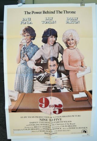 9 To 5 (1980) 27x41 Movie Poster.  $4 Jane Fonda,  Lilly Tomlin,  Dolly Parton