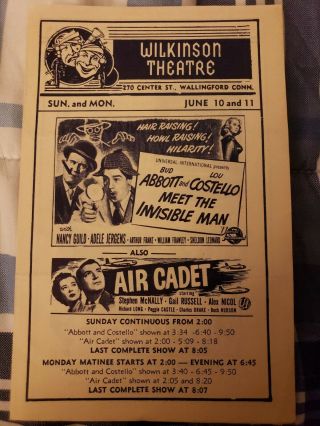 1951 Movie Flyer Abbott And Costello Meet The Invisible Man,  Gary Cooper