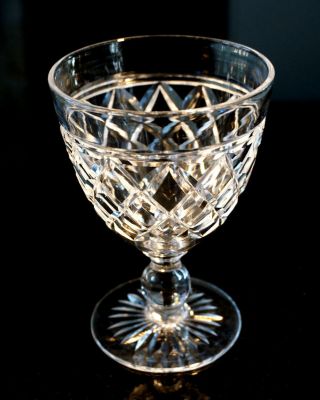 Vintage Cut Crystal Wine Glass 2