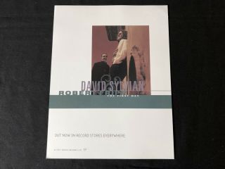 David Sylvian & Robert Fripp—1993 Press Release Flyer