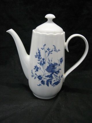 Echt Kobalt Teapot Porcelain White Blue Floral Germany