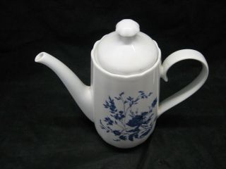 Echt Kobalt Teapot Porcelain White Blue Floral Germany 3