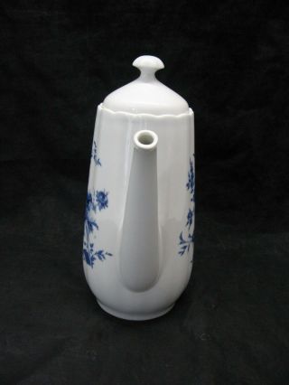 Echt Kobalt Teapot Porcelain White Blue Floral Germany 4