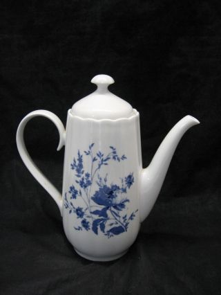 Echt Kobalt Teapot Porcelain White Blue Floral Germany 6