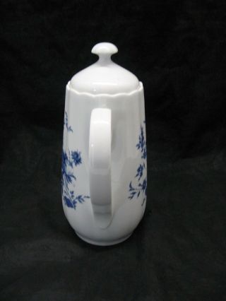 Echt Kobalt Teapot Porcelain White Blue Floral Germany 7