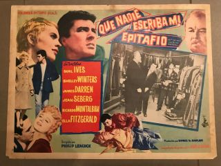 Mexican Lobby Card 11x14: Let No Man Write My Epitaph (1960) Burt Ives