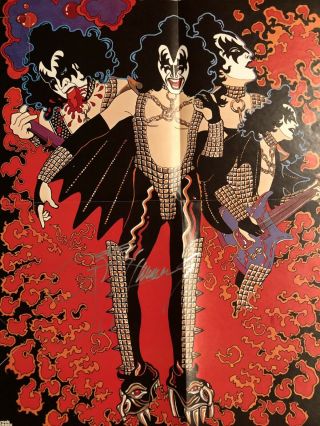 Gene Simmons Poster From Solo Lp Originally Autographed By Gene Simmons 2 Of 4