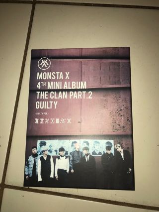Monsta X The Clan Part 2 Guilty Album Guilty Ver,  Kihyun Photocard Pc Kpop