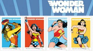 Wonder Woman Us Forever Postage Stamps Fridge Magnet 2.  5 " X 4.  5 "