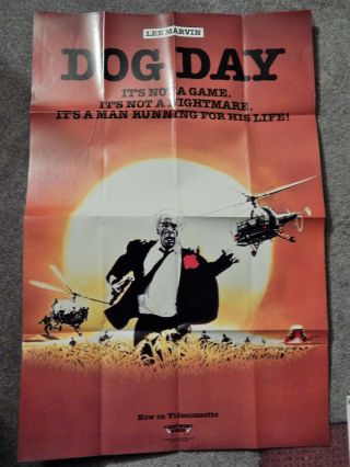 Dog Day (video Dealer 36 X 24 Poster,  1980s) Lee Marvin Action Thriller Rare