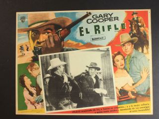 1952 Springfield Rifle Mexican Western Movie Lobby Card Gary Cooper