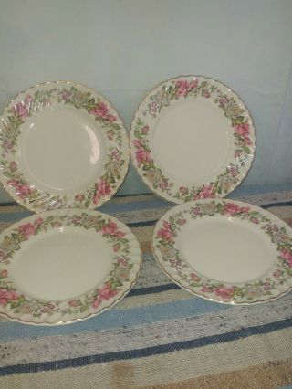 Old Foley James Kent Staffordshire Harmony Rose Bread Plate 8 "