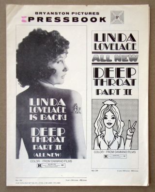 Deep Throat Part Ii Linda Lovelace Sexploitation Pressbook