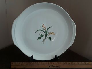 Edwin Knowles Forsythia Serving Platter W/handles Rare Discontinued 11 3/4 "