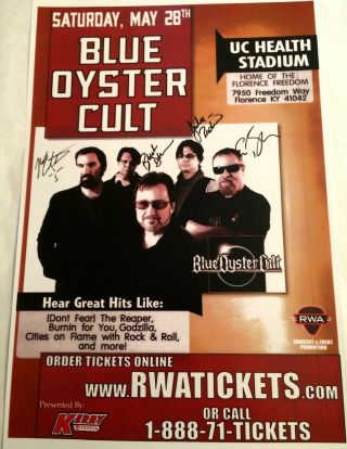 Concert Poster Signed By Blue Oyster Cult.