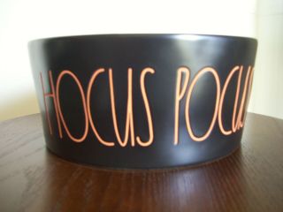 Rae Dunn Ll " Hocus Pocus " Black & Orange 8 " Halloween Candy/dog Dish/bowl
