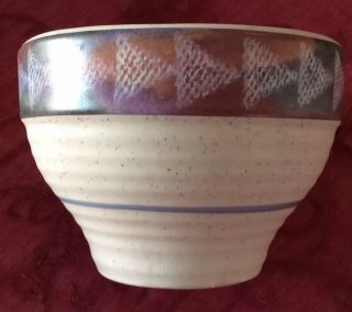 Vintage Treasure Craft Southwest Large Bowl And Dip Bowl Set,  Aztec,  13 