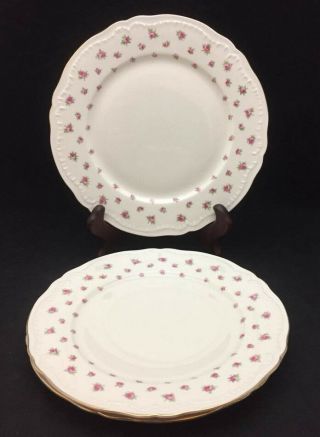 Theo Haviland Georgia Dinner Plates (set Of 3) - - - Small Pink Roses