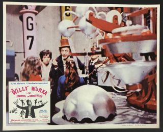 Gene Wilder Willy Wonka & The Chocolate Factory With Cast Lobby Card 035