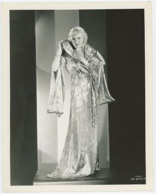 Sleek Blonde Glamour Girl June Knight Vintage 1930s Art Deco Fashion Photograph