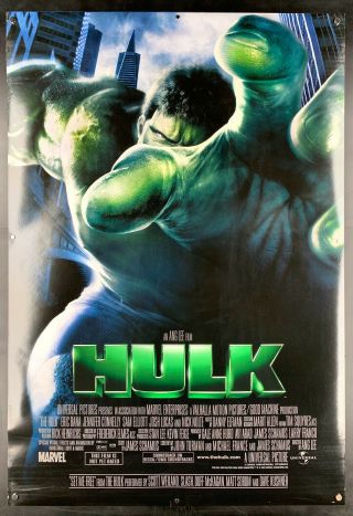 2003 The Hulk Eric Bana Jennifer Connelly 1sh Movie Poster