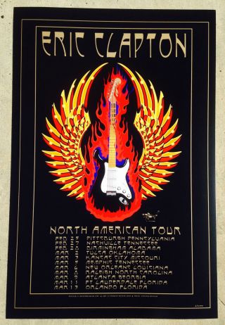 Eric Clapton 2010 Tour Poster By Stanley Mouse