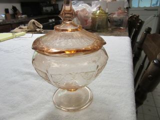 Princess Depression Glass Candy Jar And Cover