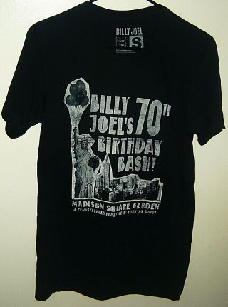 Rare Billy Joel 70th Birthday T - Shirt Msg York 5/9/2019 Invitation Only Sz S