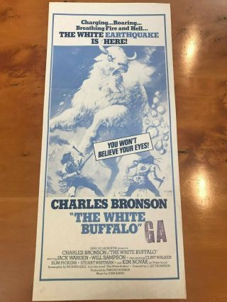 Daybill Poster 13x30: The White Buffalo (1977) Charles Bronson