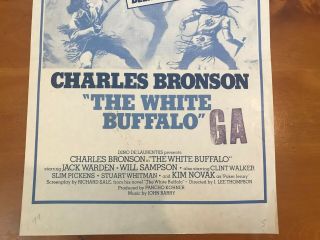 Daybill Poster 13x30: The White Buffalo (1977) Charles Bronson 2