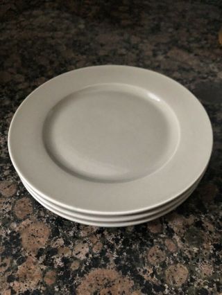Restoration Hardware Porcelain Bread & Butter Plates Set Of 3 Taupe