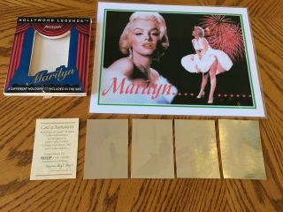 Hollywood Legends Marilyn Monroe Set Of 4 Hologram Cards 1992 092697 Ex Wa
