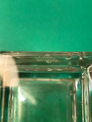 WATERFORD Crystal METROPOLITAN Square Votive Candle Holder 3” x 3” x 4”H Signed 7