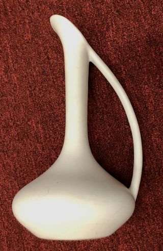 Van Briggle Pottery Matte White Ewer 11” Pitcher Vase Colorado Springs Scuffed