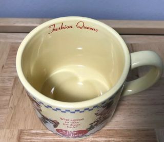 I Love Lucy Fashion Queens Yellow Pedestal Coffee Cup Mug Collectible 3