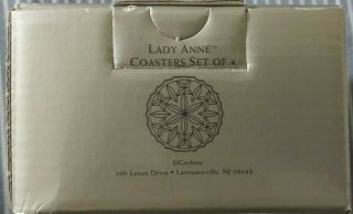Gorham Crystal Lady Ann Coasters Set Of 4
