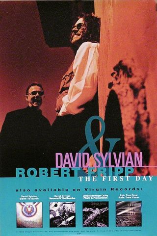 King Crimson David Sylvan & Robert Fripp 1993 First Day Promo Poster