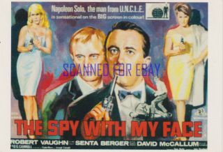Man From Uncle Spy With My Face 1980s British Postcard Robert Vaughn