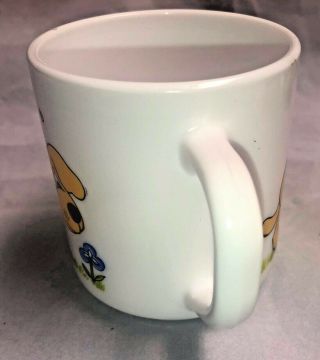 Arcopal Retro Kitsch Weiner Dachshund Dog White Coffee Milk Glass Mug Cup France 7
