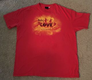 The Beatles Love Cirque Du Soleil Red T Shirt Men 