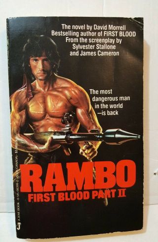 Vintage 1985 Rambo First Blood Part 2 Book Based In Movie Paperback