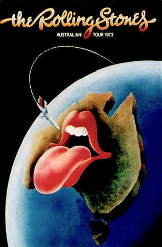 1973 Rolling Stones Australia Tour Poster