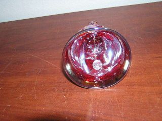 Antique Vintage FENTON Irridescent Pink Ruby Red Rose Carnival Glass Bell Mother 3
