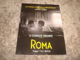 Roma 2018 Oscar Ad In Movie Theatre,  Alfonso Cuarón For Best Cinematography