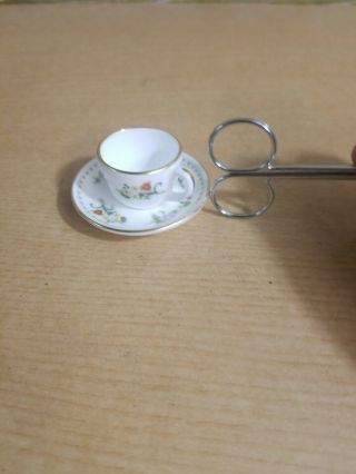 Wedgwood Mini Miniature Mirabelle Tea Cup and Saucer Bone China 2