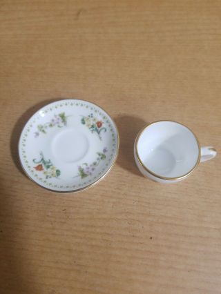 Wedgwood Mini Miniature Mirabelle Tea Cup and Saucer Bone China 3