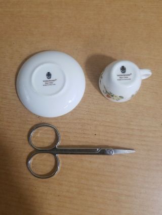 Wedgwood Mini Miniature Mirabelle Tea Cup and Saucer Bone China 4