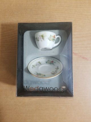 Wedgwood Mini Miniature Mirabelle Tea Cup and Saucer Bone China 7
